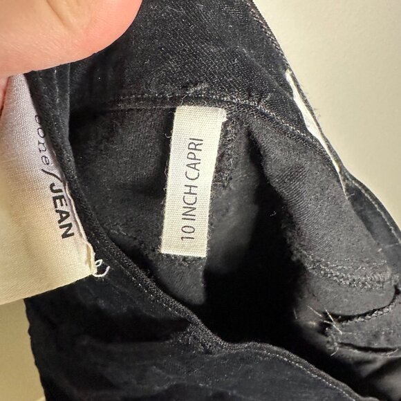 rag & bone 10 Inch Capri Pants Size 25 Black Velvet Cropped New Flawed - Picture 9 of 12